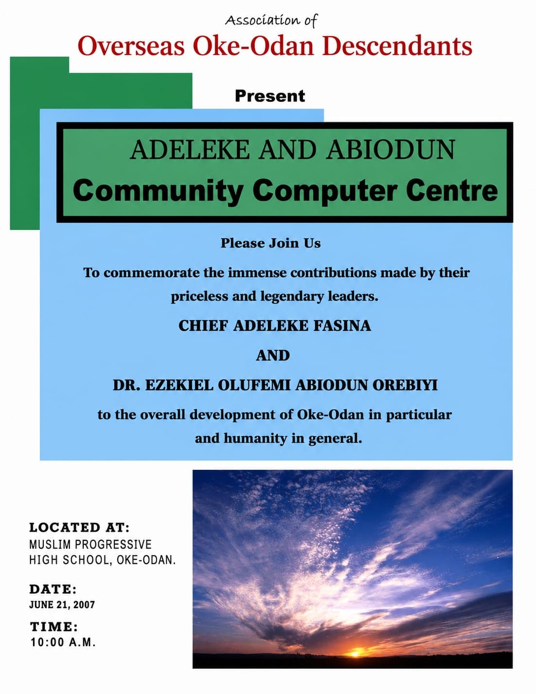 Community Infrastructure